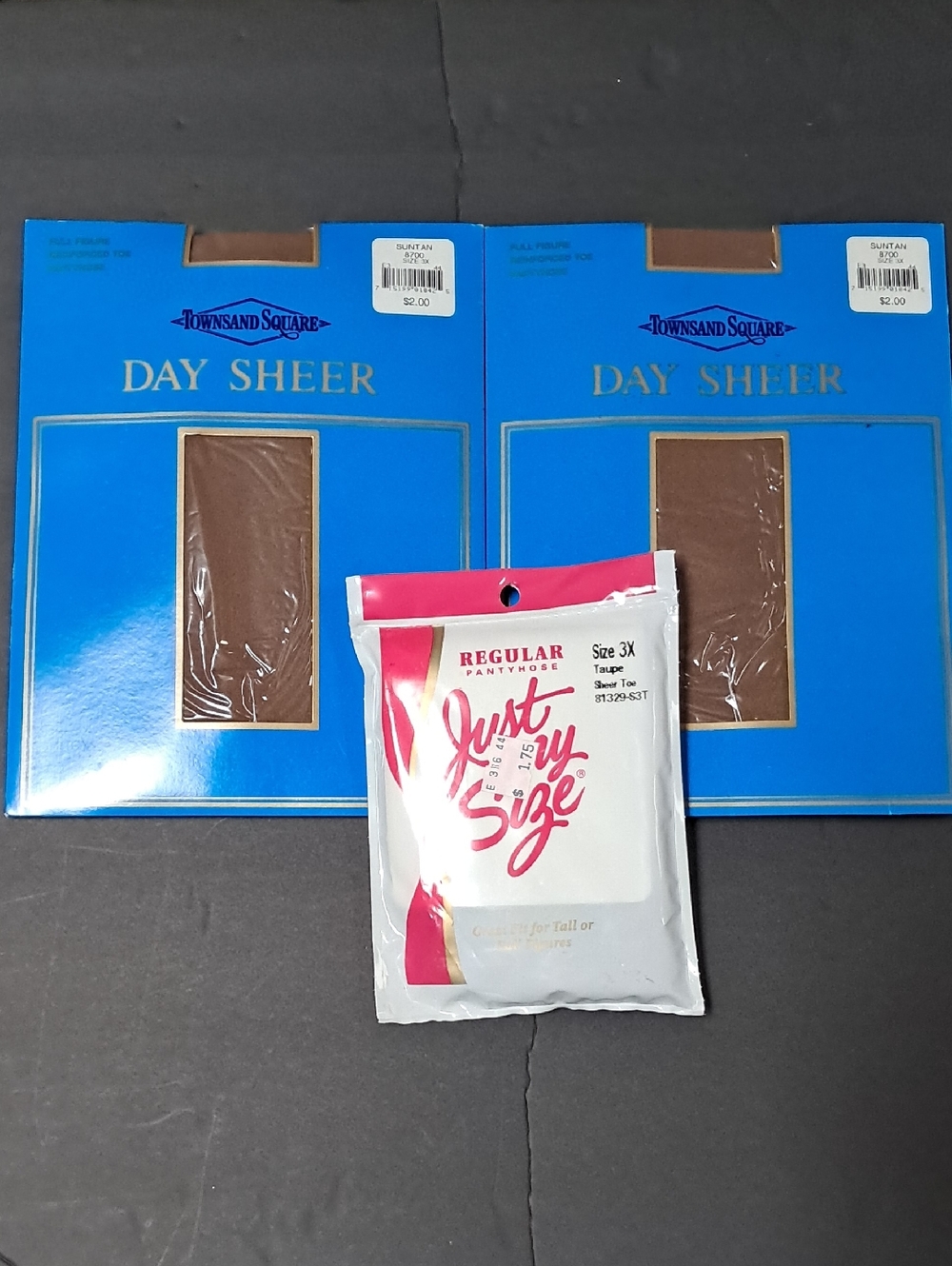 Just My Size Taupe Townsend Square Day Sheer Hosiery Suntan Nylon Pantyhose NIP